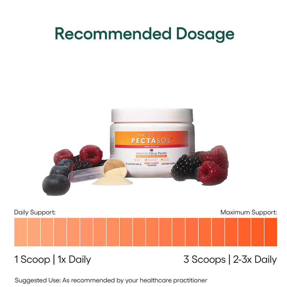 EcoNugenics PectaSol chewables in tangy tangerine flavor.