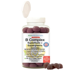 EcoIntegratives B Complex Gummies bottle front highlighting energy support