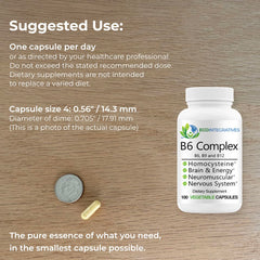 EcoIntegratives B6 Complex label detail showing vegan formulation for metabolism support