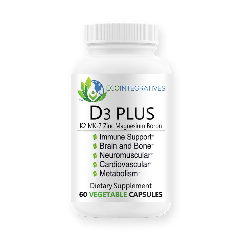 EcoIntegratives D3 Plus bottle with capsules supports bone and immune health