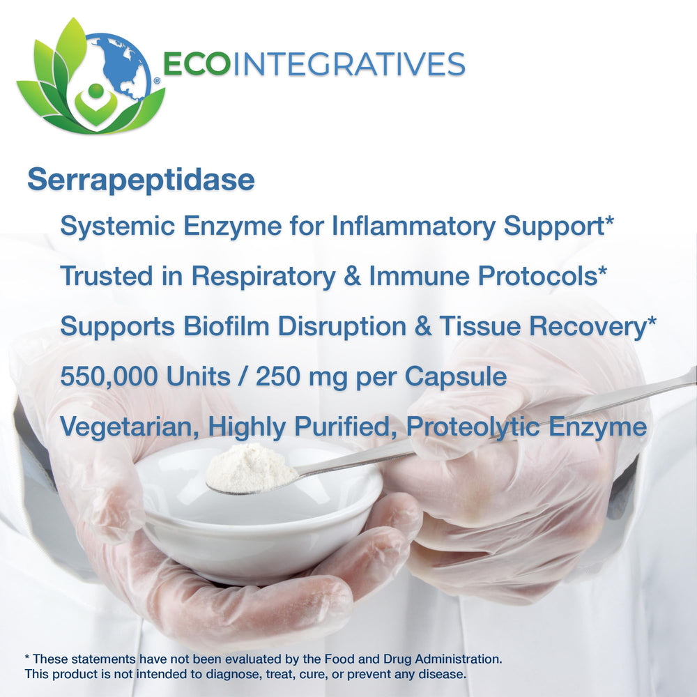EcoIntegratives bottle with glass of water for daily wellness routine.