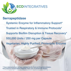 EcoIntegratives bottle with glass of water for daily wellness routine.