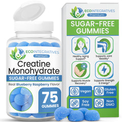 EcoIntegratives Sugar-Free Creatine Gummies bottle front showing energy support.