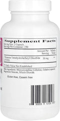 Ecological Formulas Allithiamine capsules image showing convenient 50 mg servings.