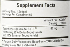 Close-up of Ecological Formulas Annatto Tocotrienols 60 gels for easy daily dosing