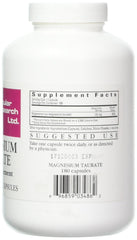 Close-up of Ecological Formulas magnesium taurate capsules for easy daily use.
