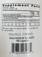 Label shows 125 mg dosage and 180 capsules per bottle.