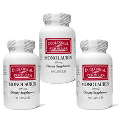 Ecological Formulas Monolaurin 600mg bottle pour supports daily immune wellness.
