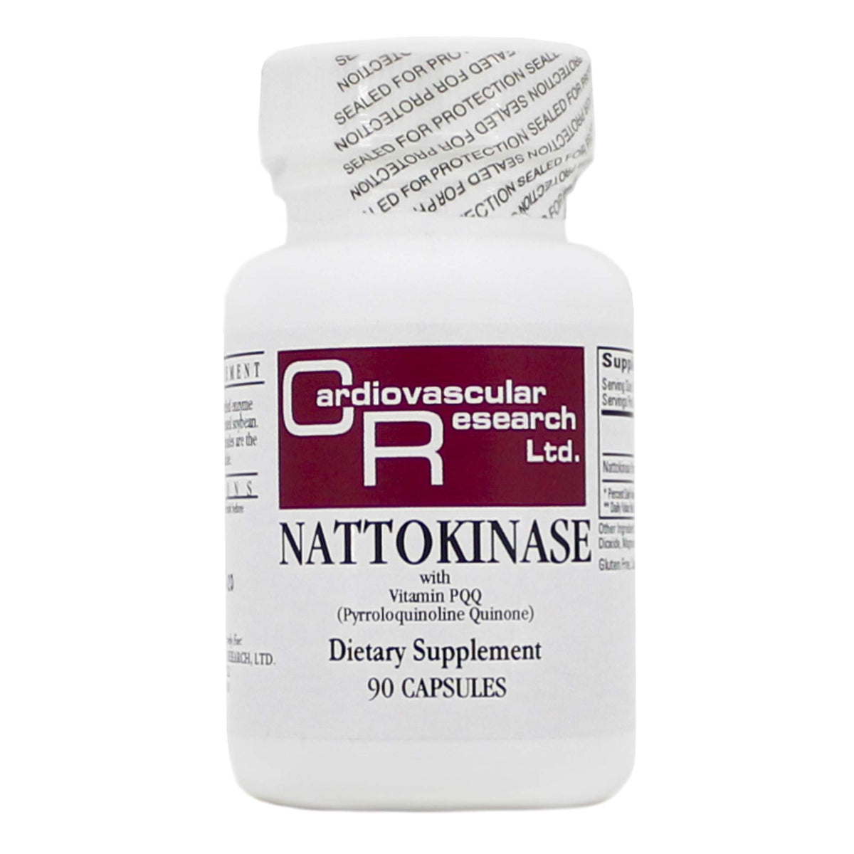 Ecological Formulas Nattokinase bottle front view highlighting pure enzyme for circulation support.