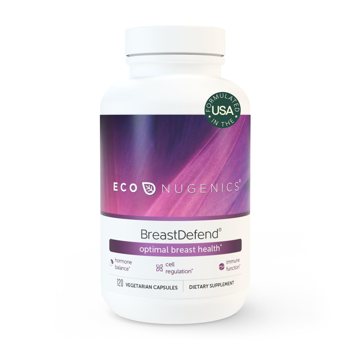 EcoNugenics BreastDefend bottle front for daily breast health support