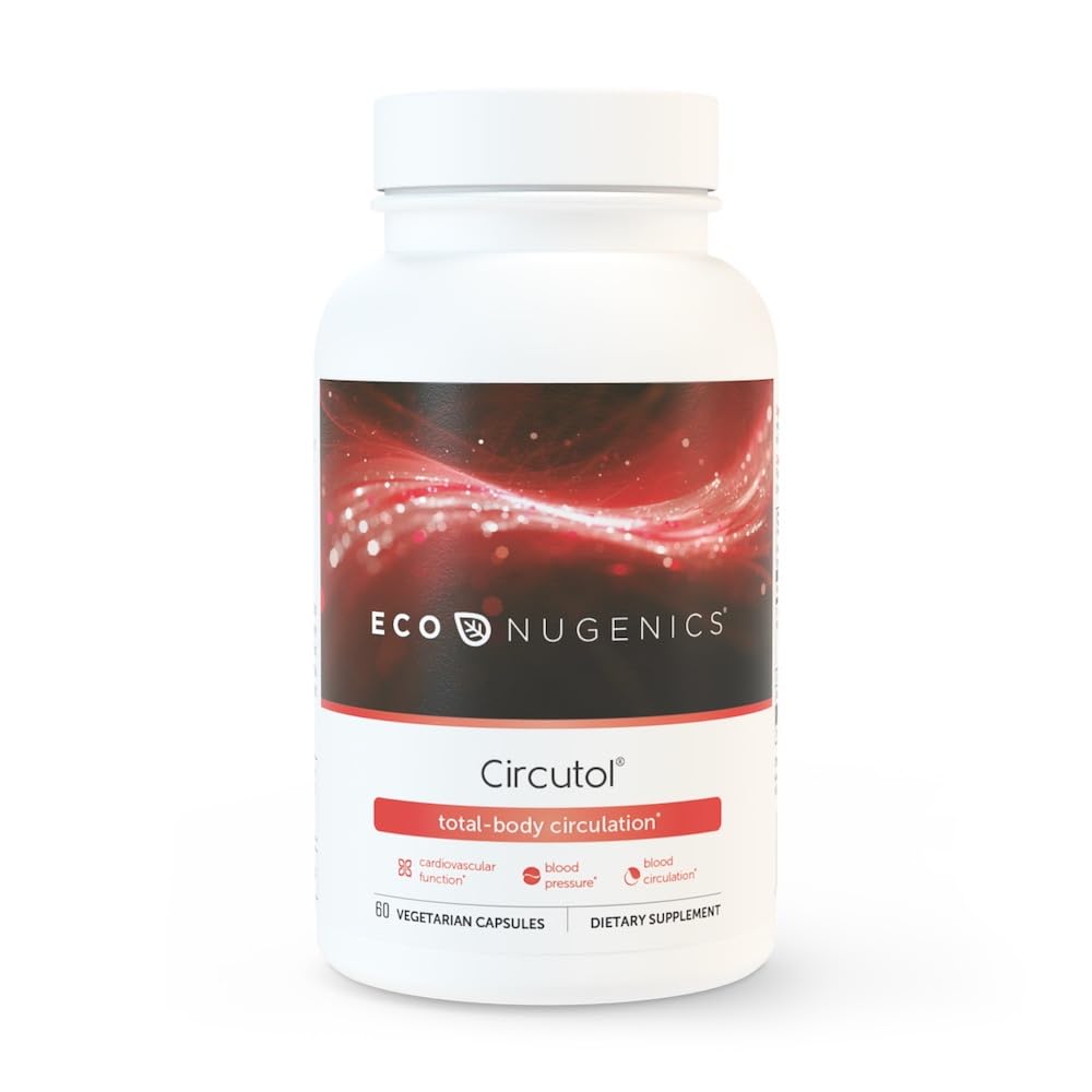 EcoNugenics Circutol bottle label highlighting nattokinase for circulation support
