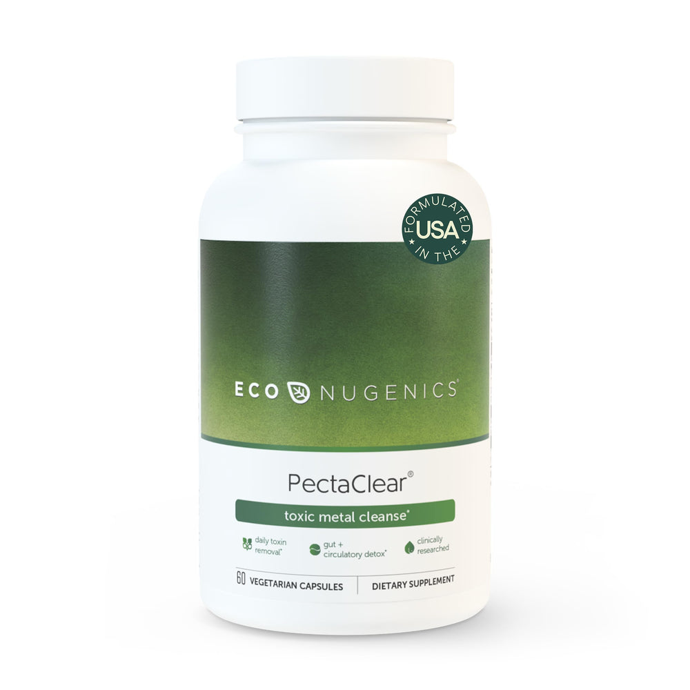 EcoNugenics PectaClear bottle front showing natural detox support for daily wellness