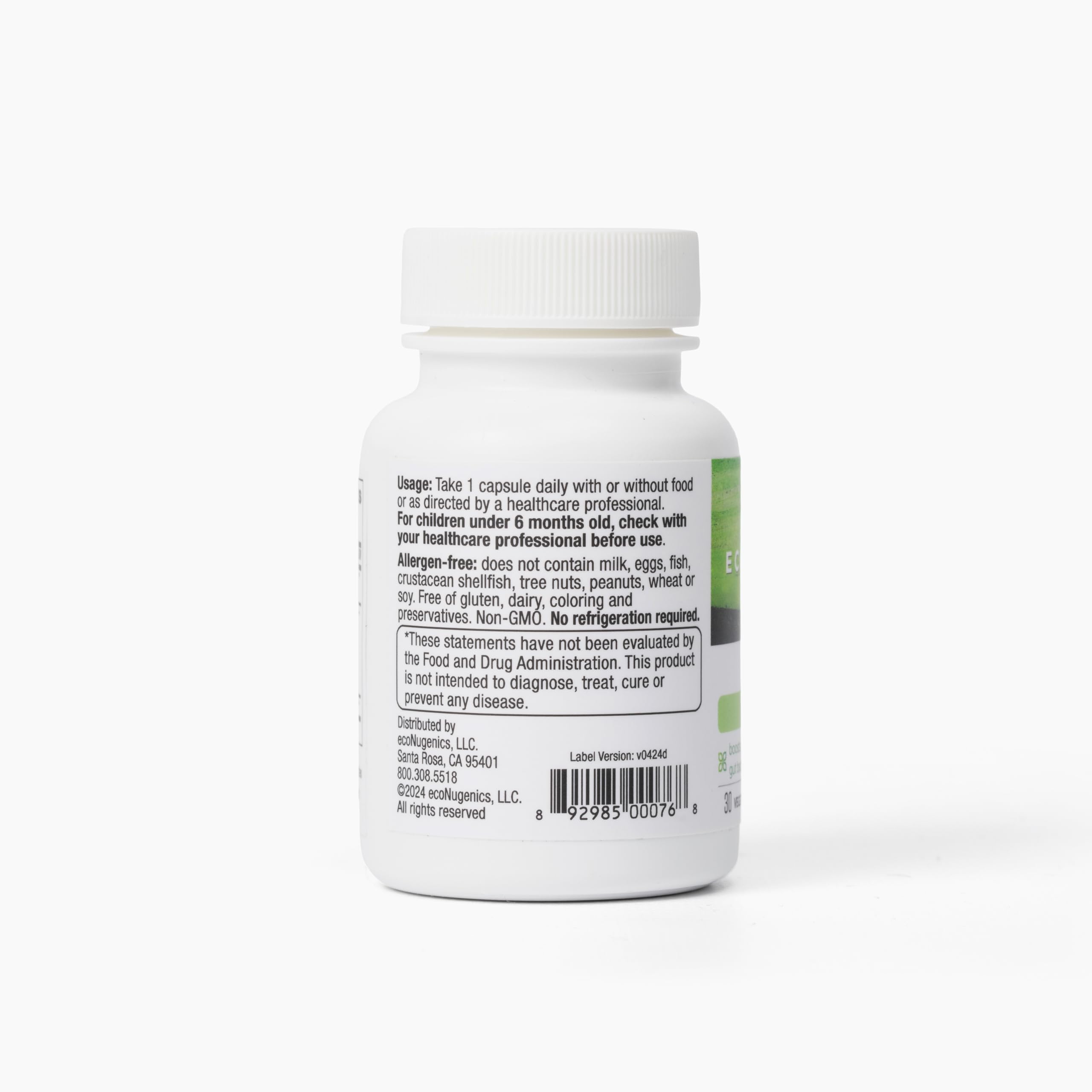 EcoNugenics PowerBiotic capsules ready for daily use, supporting immune function.