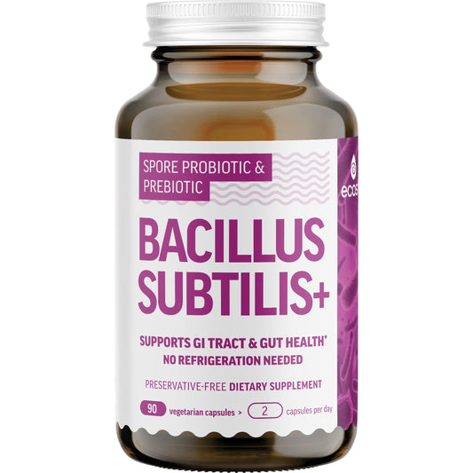Ecosh Bacillus Subtilis probiotic bottle supports daily gut balance.