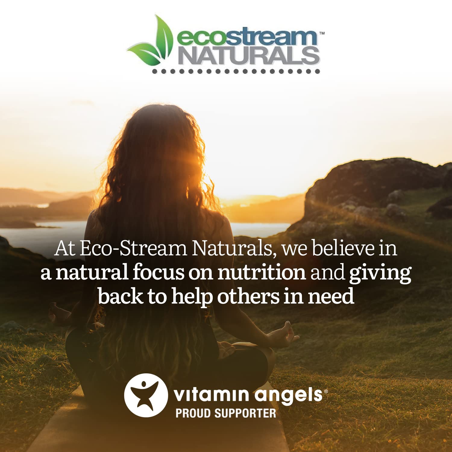 ecostream Naturals Vital First Daily Greens spirulina and chlorella provide plant-based nourishment.