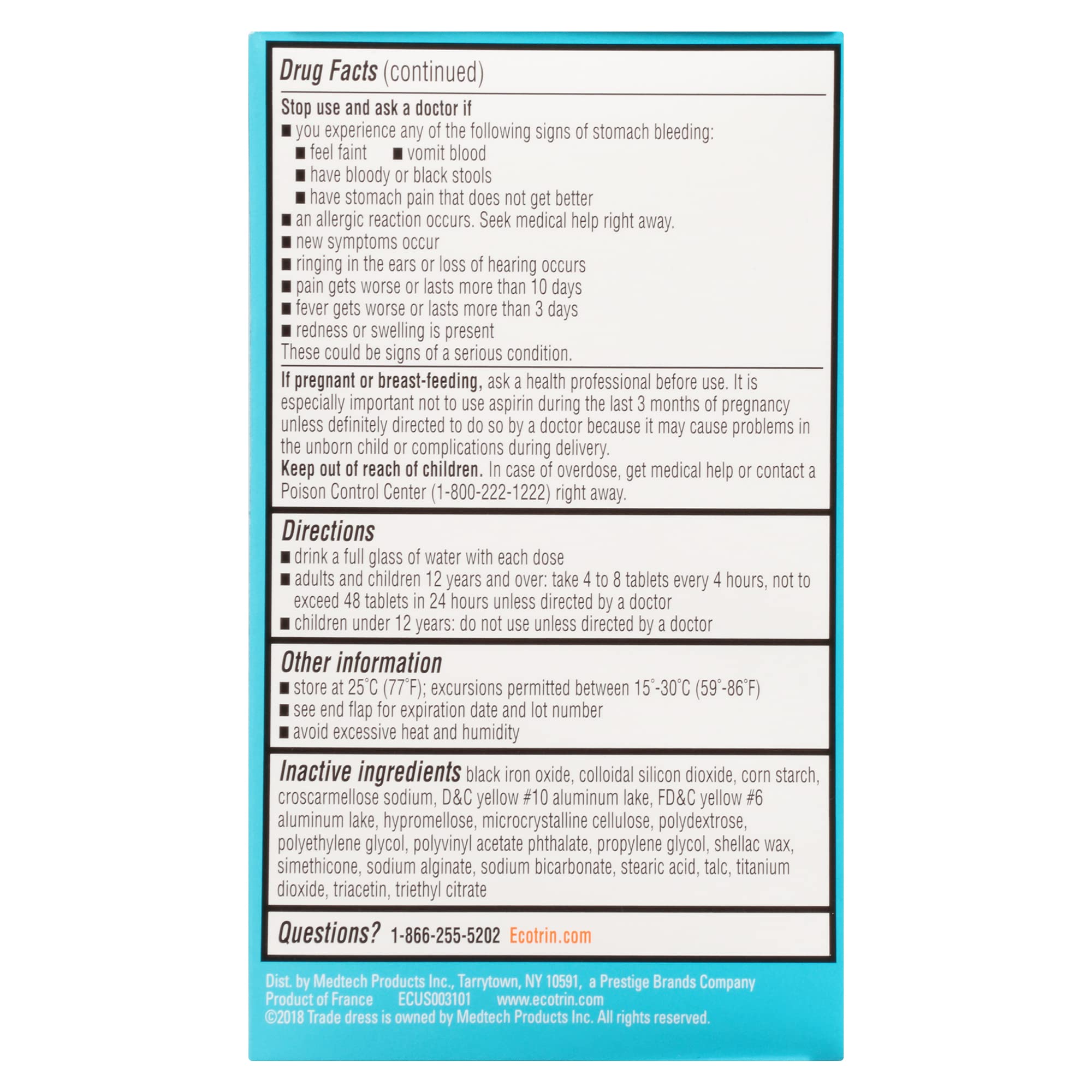 Ecotrin 365-tablet box, two-pack for convenient daily supply