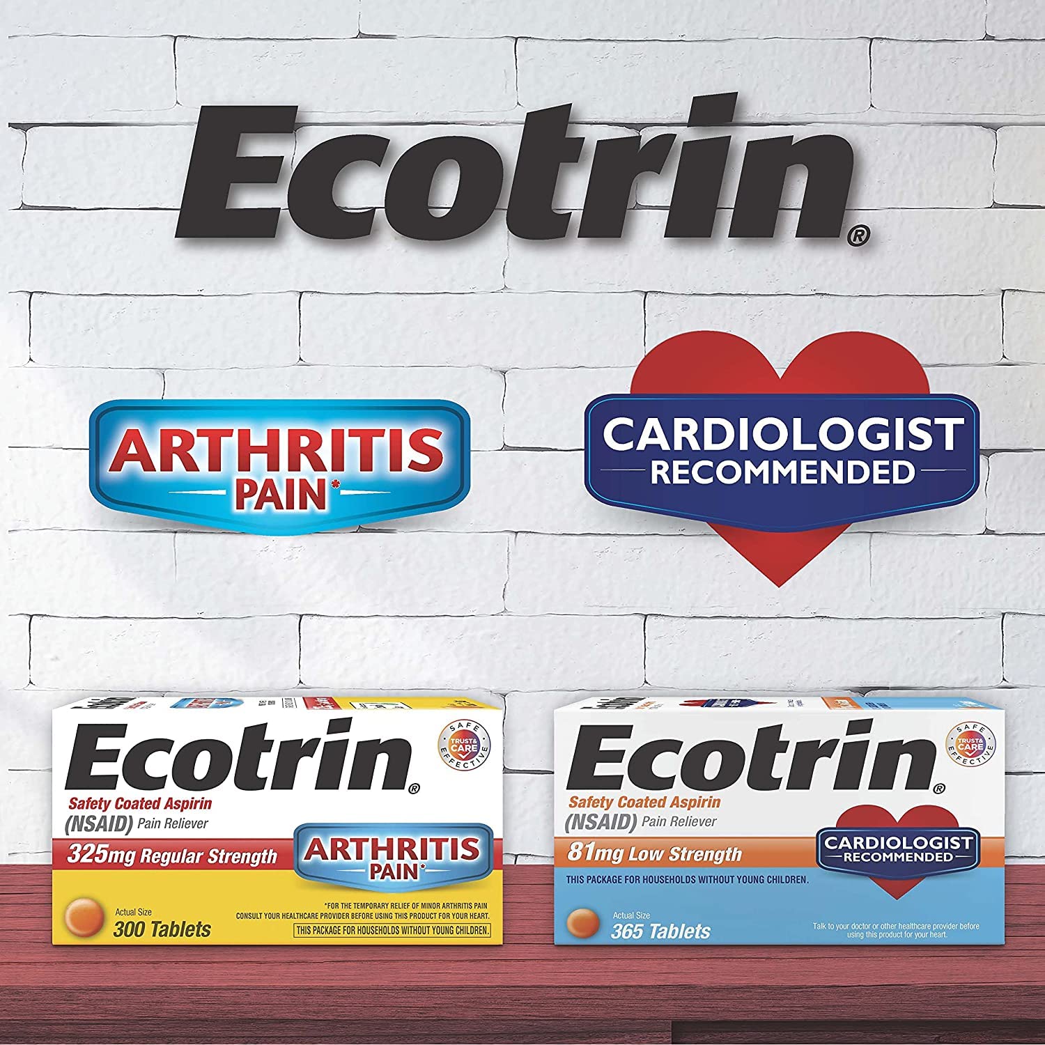 Ecotrin two-pack packaging back view showing value and convenience.