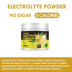 EDBOBOU lemon electrolyte being stirred into water for fast absorption.