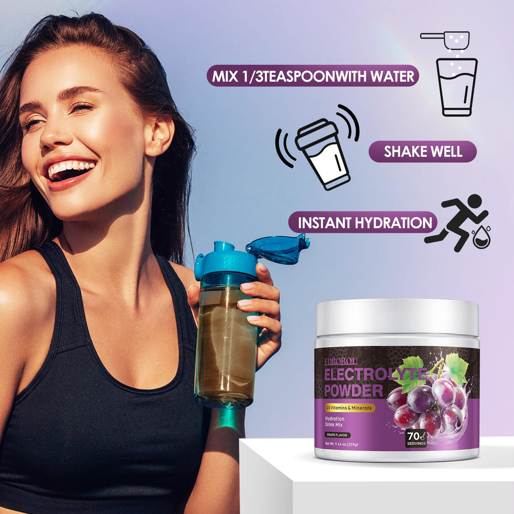 Athlete mixes EDBOBOU during training for balanced minerals.