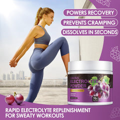 EDBOBOU electrolyte powder packaging highlighting gluten-free formula.