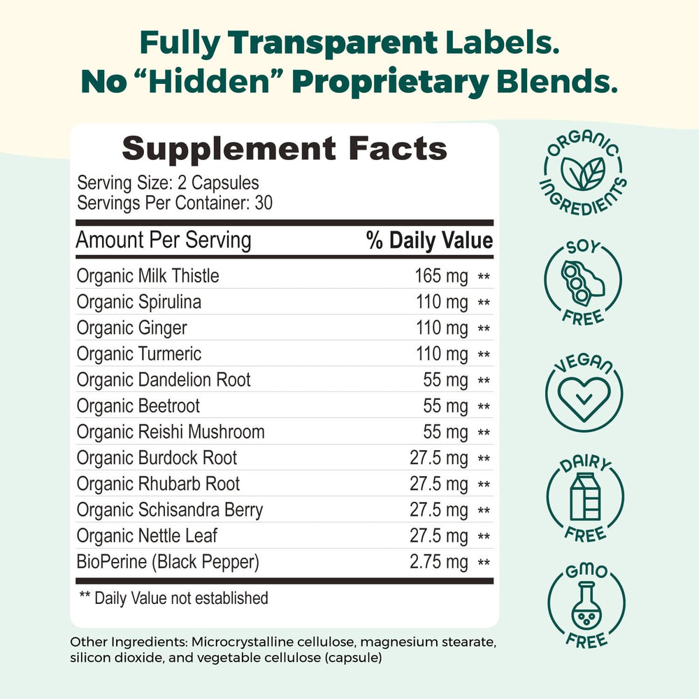 Kitchen counter with AlphaCleanse label promoting a simple wellness routine.