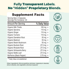 Kitchen counter with AlphaCleanse label promoting a simple wellness routine.