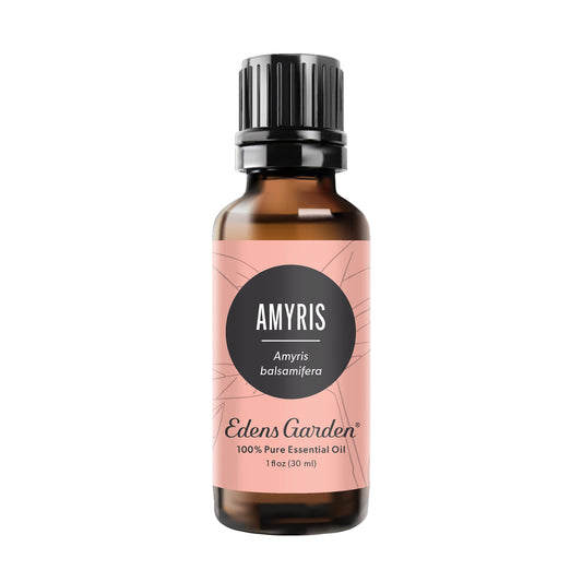 Edens Garden Amyris essential oil bottle ready for calming aromatherapy and relaxation.
