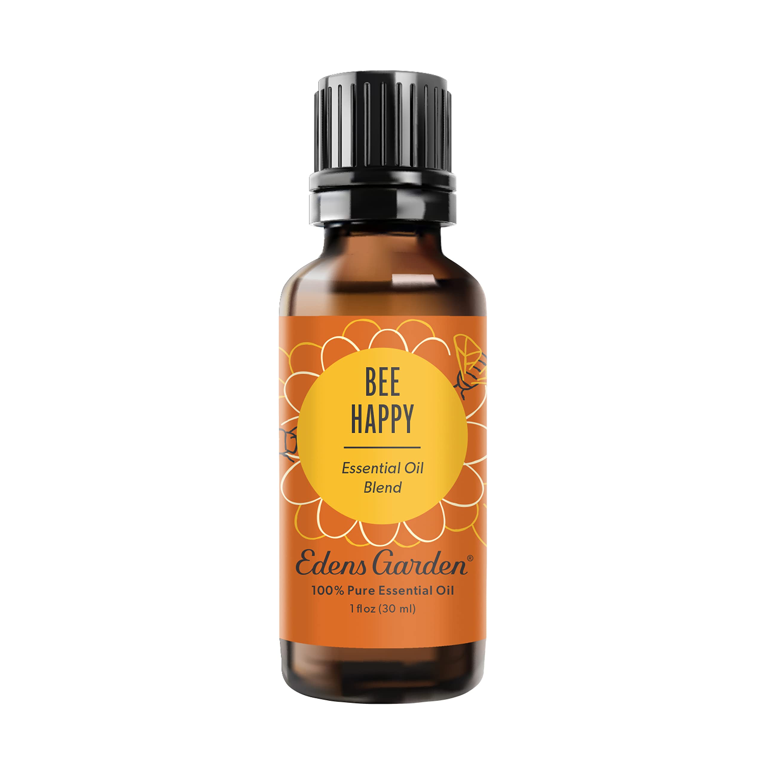 Edens Garden Bee Happy bottle in a diffuser for a bright mood lift.