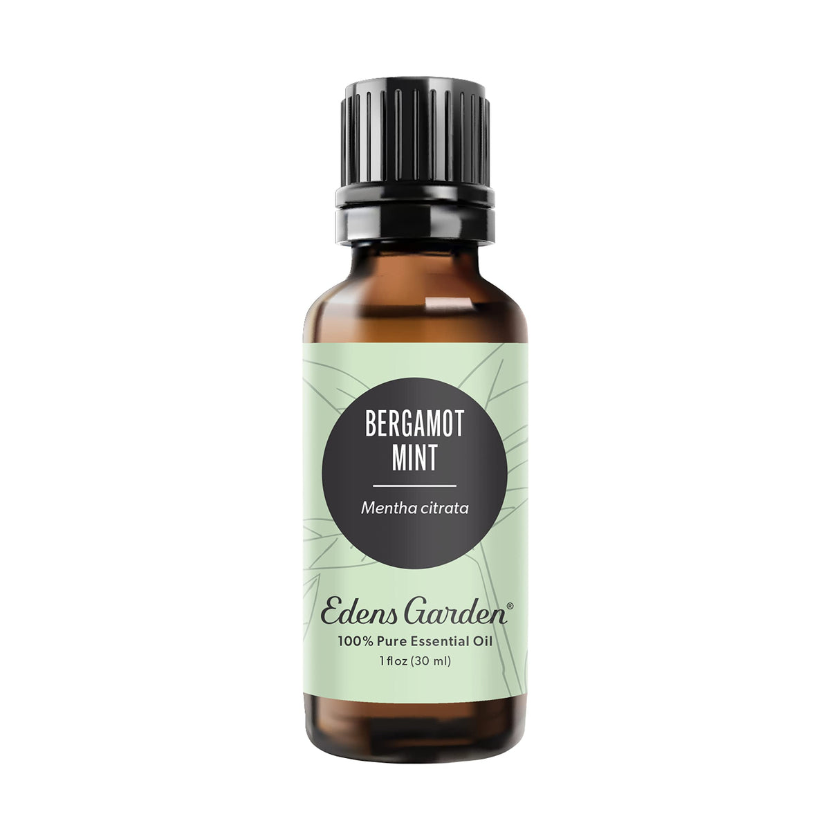 Edens Garden Bergamot Mint essential oil bottle pour for a bright aroma.