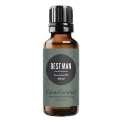 Edens Garden Best Man bottle closeup—premium purity for diffusers, skincare, or candles