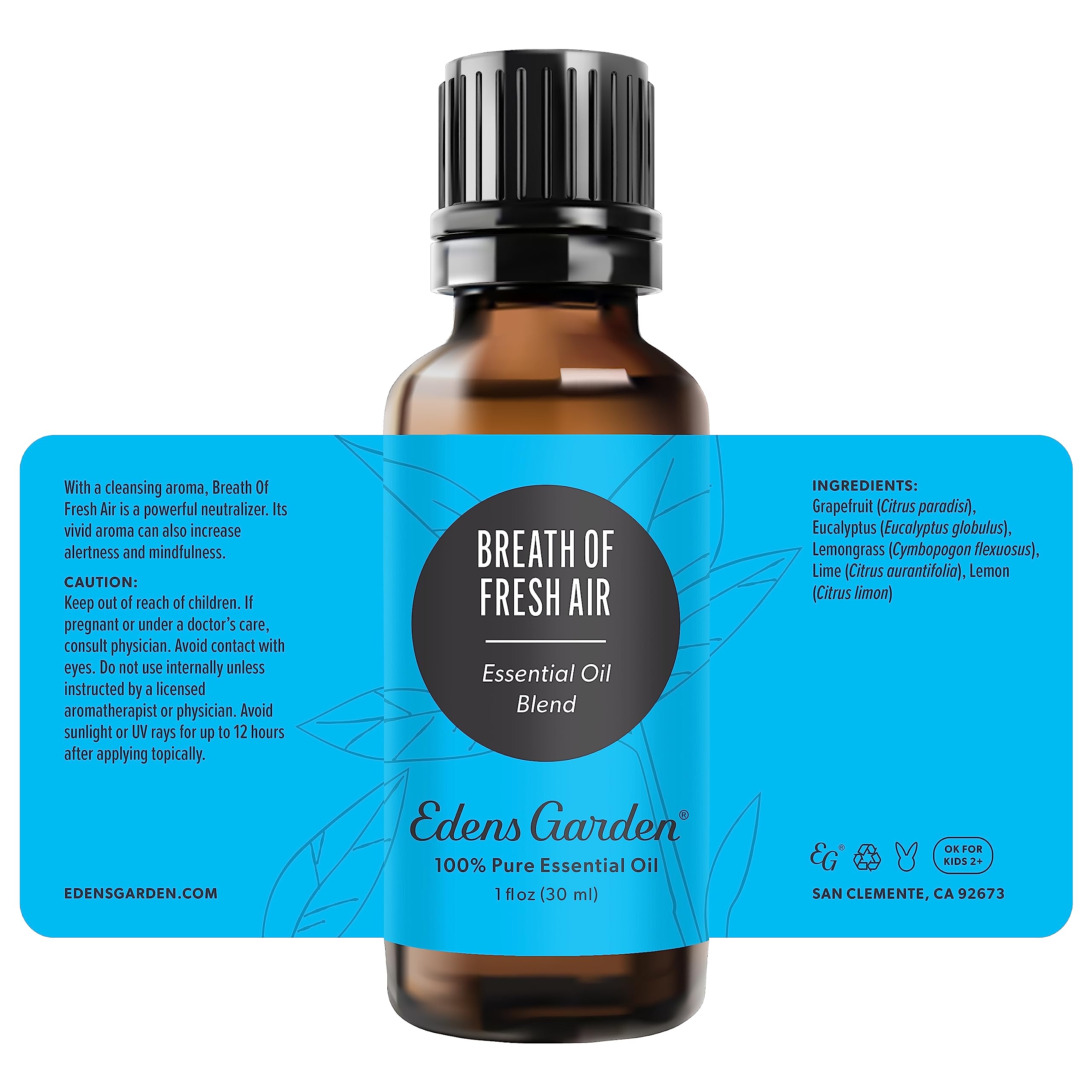 Edens Garden Breath of Fresh Air diffuser scene conveys clean, fresh ambience.