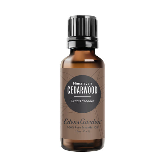 Edens Garden Cedarwood Himalayan oil bottle with earthy aroma for relaxation