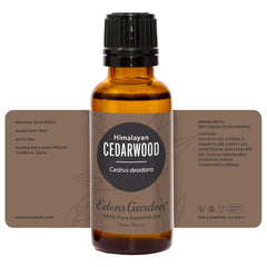 Edens Garden Cedarwood Himalayan oil packaging and sustainability
