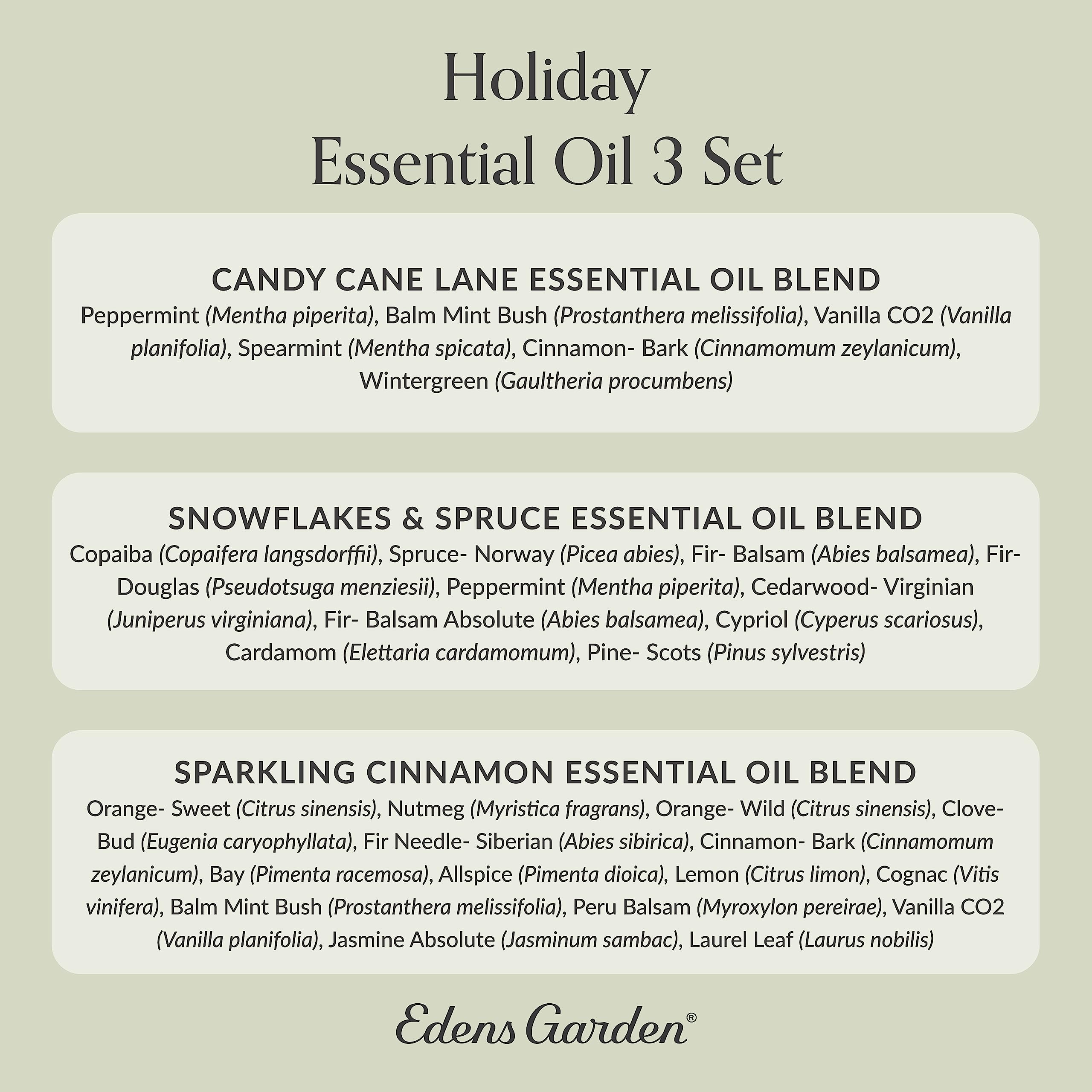 Edens Garden Christmas blends 3-pack in use shows effortless seasonal aroma diffusion
