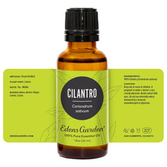 Edens Garden Cilantro oil 30ml bottle highlights compact premium package.