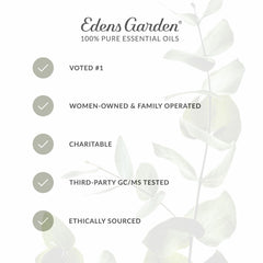 Edens Garden Cilantro oil bottle shown with diffuser setup.