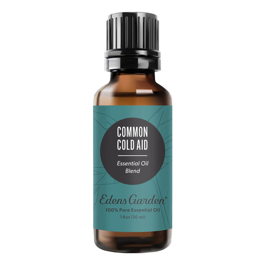 Edens Garden Common Cold Aid bottle pour for quick aromatherapy and mood lift