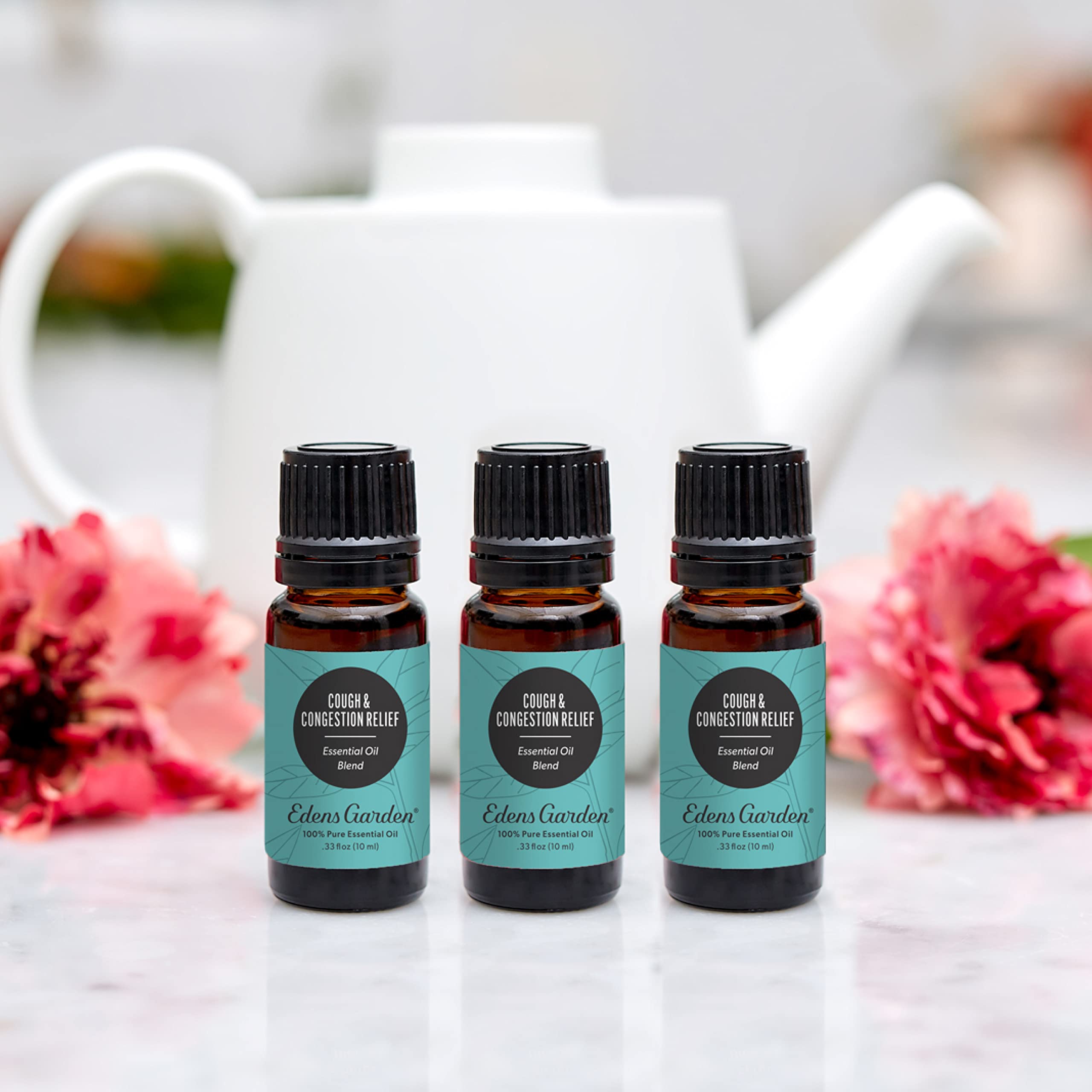 Edens Garden diffuser releasing the blend into a bright room