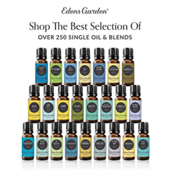 Edens Garden Davana bottle with splash of citrus nearby, suggesting bright accents in blends.
