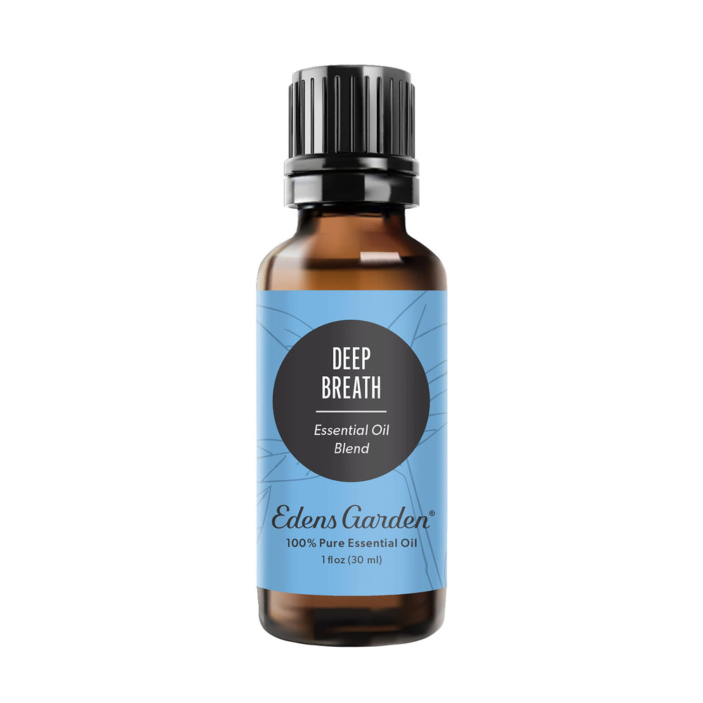 Edens Garden Deep Breath bottle with minty aroma for quick breathing refresh