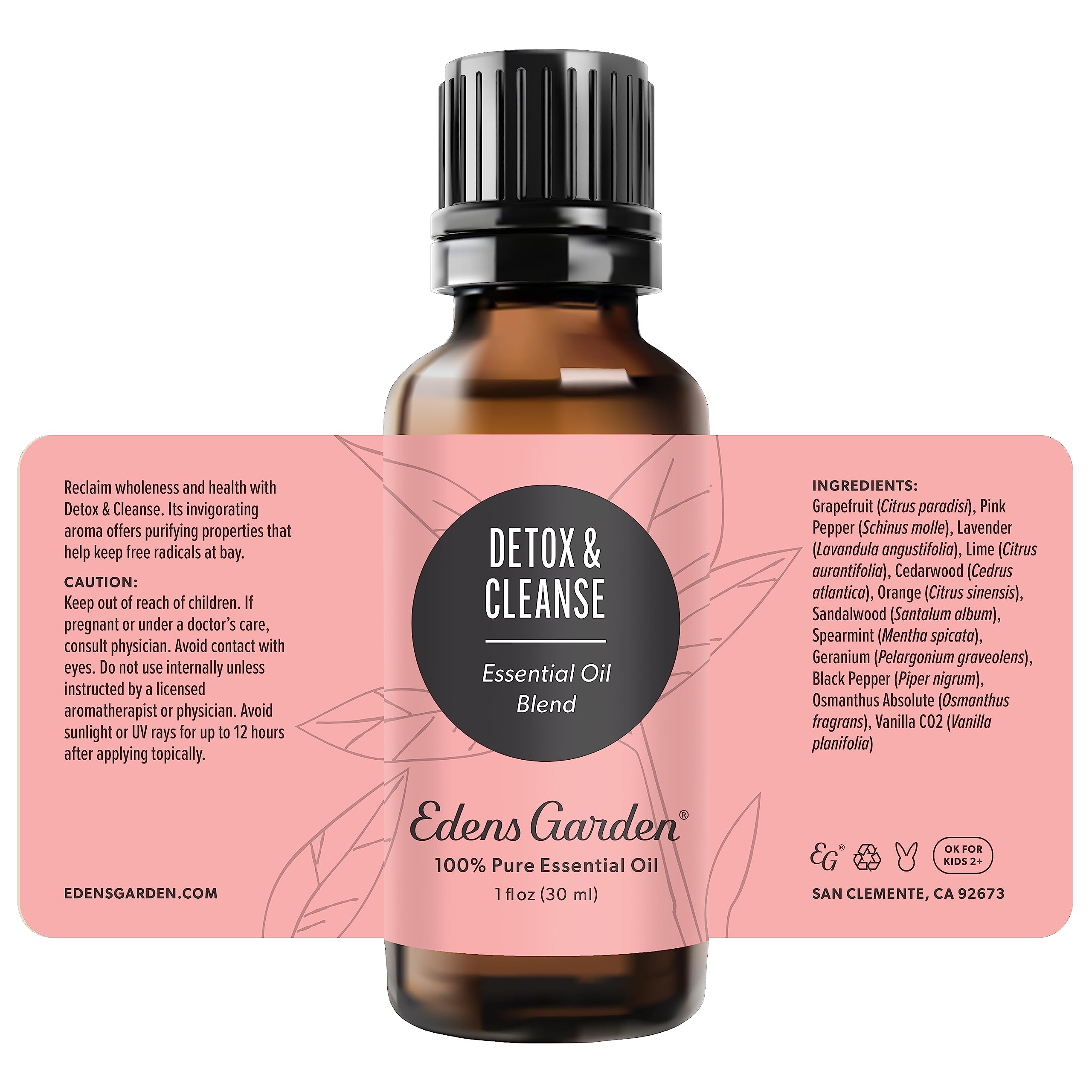 Skin care application visualization with Edens Garden Detox & Cleanse