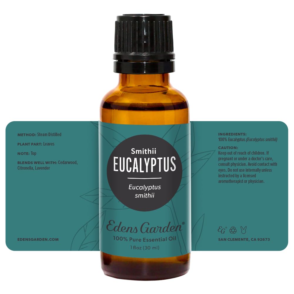 Edens Garden licensed aromatherapists assist with Eucalyptus Smithii usage.
