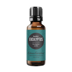 Edens Garden Eucalyptus Smithii bottle for diffuse aromatherapy and refreshing ambiance.