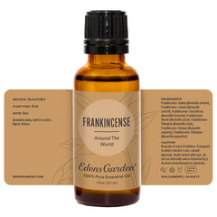 Edens Garden Frankincense Around the World therapy set visual for aromatherapy sessions