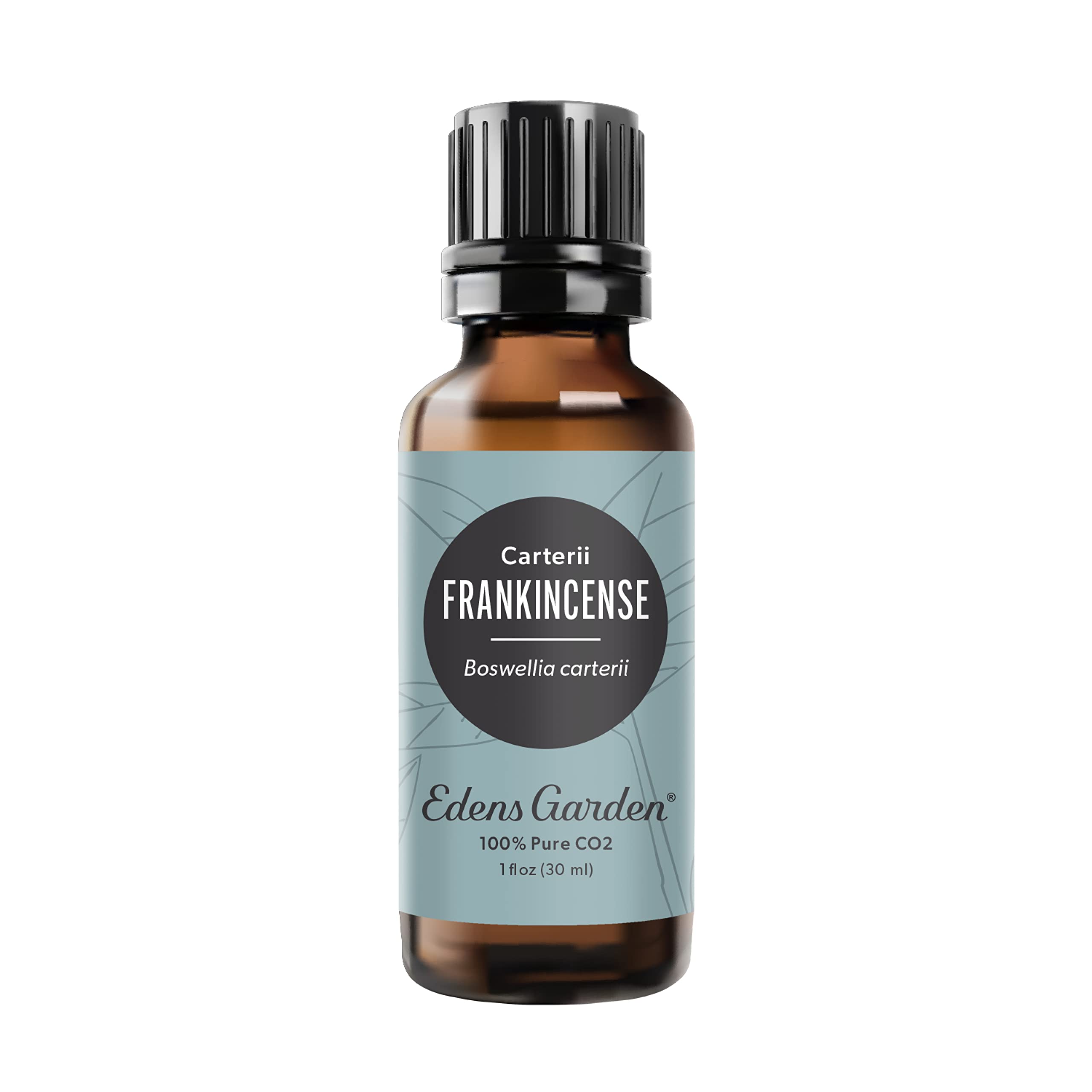 Edens Garden Frankincense CO2 bottle for diffusers and skin benefits.