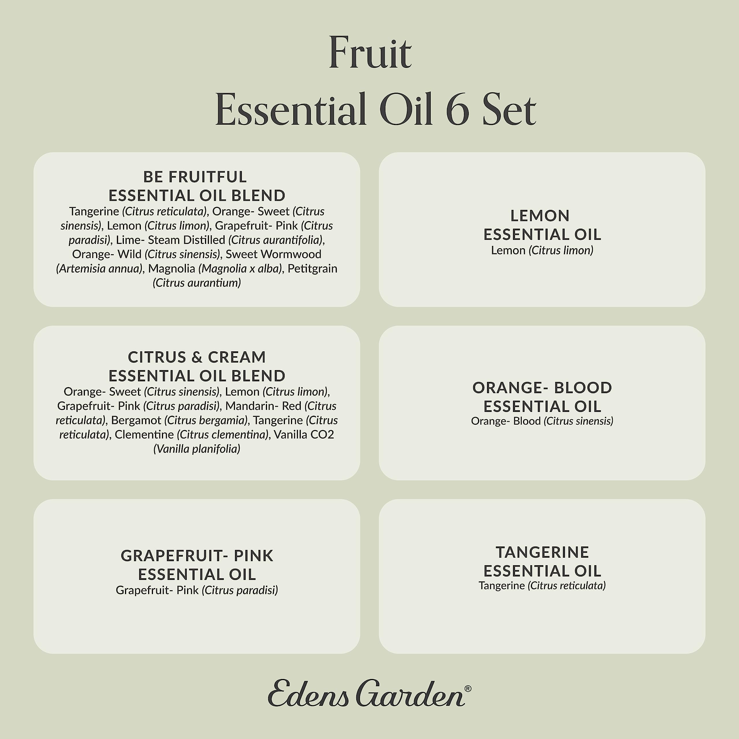 Edens Garden Fruit Set collection invites exploration of citrus aromatherapy.