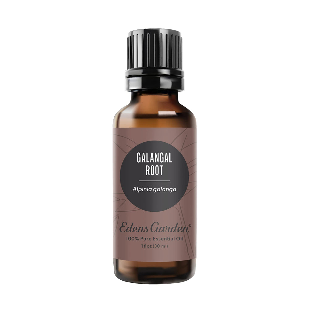 Edens Garden Galangal Root essential oil bottle ready for diffusion.