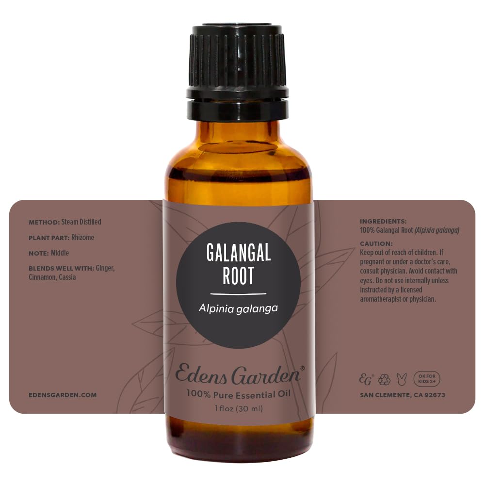 GC-MS batch transparency for Edens Garden Galangal Root oil.