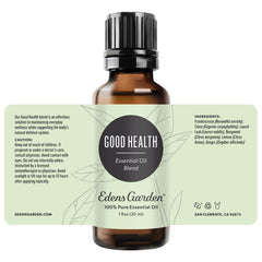 Edens Garden Good Health bottle with lemon peel visual cue