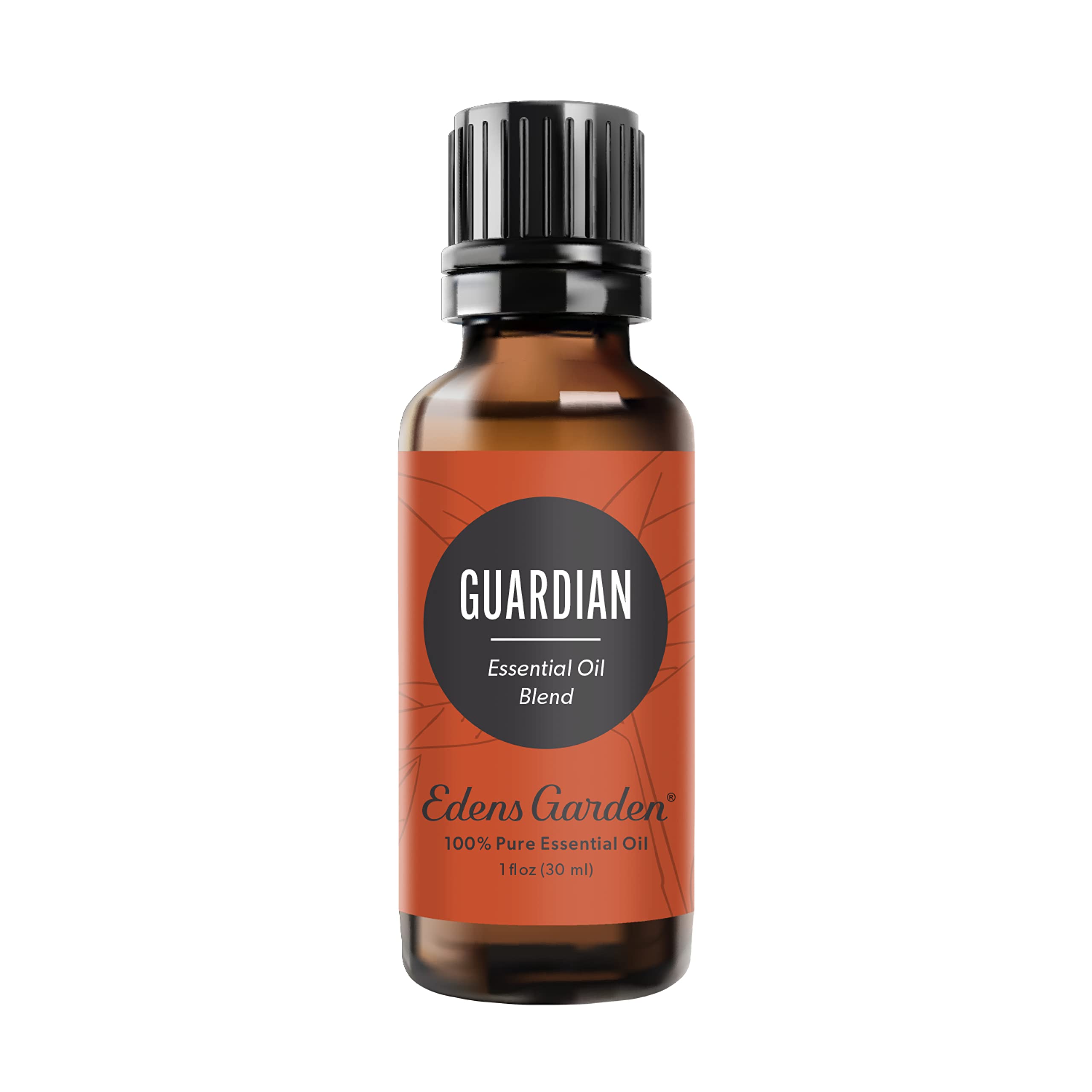Edens Garden Guardian bottle front view highlighting pure essential oil blend for aromatherapy